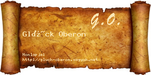 Glück Oberon névjegykártya